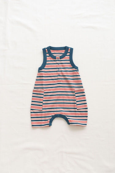 Fin & Vince Short Jumpsuit, Americana Stripe